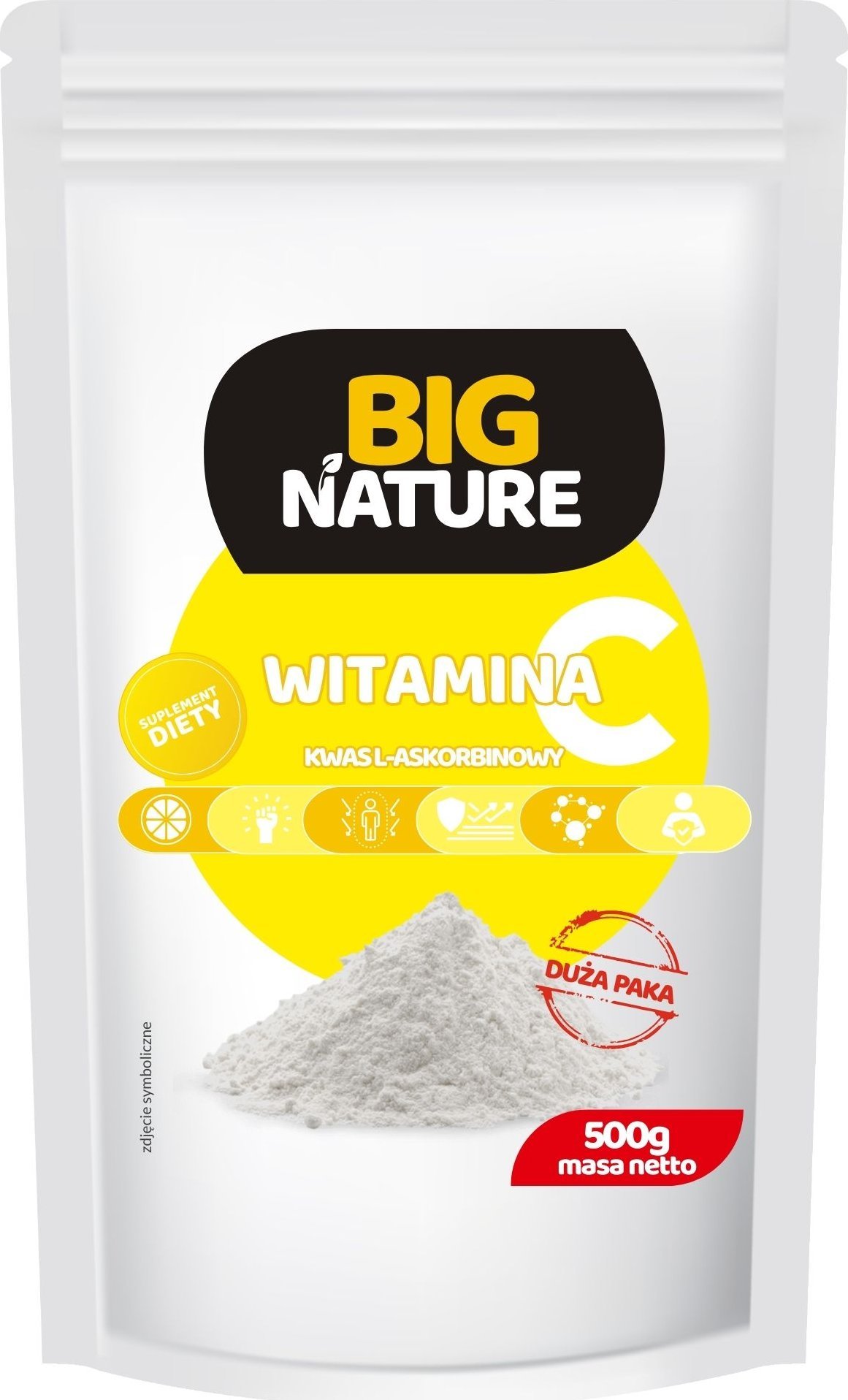 Big Nature Witamina C Kwas L-Askorbinowy 500G Suplement Diety - Big Nature