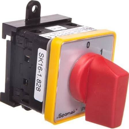 Spamel Łącznik krzywkowy 0-1 2P 16A do wbudowania (SK16-1.828BS24)