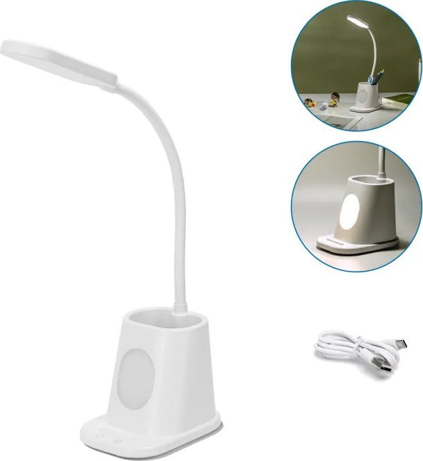 Lampka biurkowa Aigostar Wielofunkcyjna lampa biurkowa CCT z możliwością ładowania Wielofunkcyjna lampa biurkowa CCT z możliwością ładowania