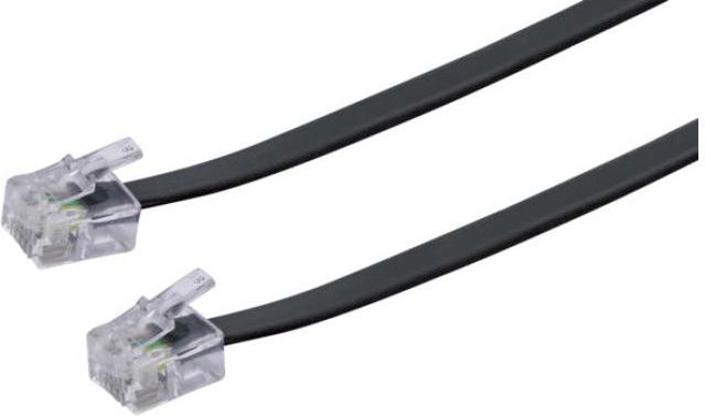 Schwaiger Kabel telefoniczny RJ11 6P4C 6m, czarny (TAL6331533)