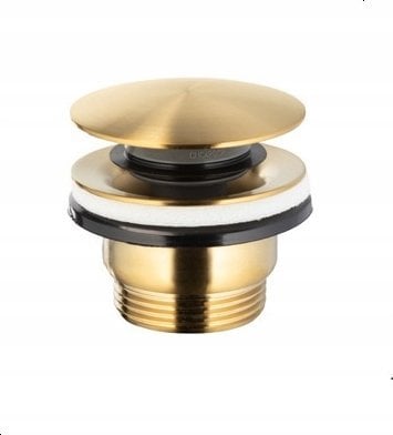 KFA SPUST KLIK-KLAK UNIWERSALNY, OKRĄGŁY, STALOWY, NF BRUSHED GOLD