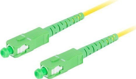 Lanberg Patchcord światłowodowy SM SC/APC-SC/APC SIMPLEX 3.0MM LSZH G657A1 1m żółty