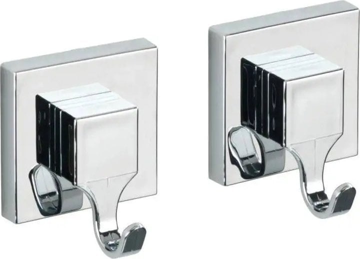 Wenko Wieszaki łazienkowe SQUARE 2 sztuki, Vacuum - Loc, Wenko