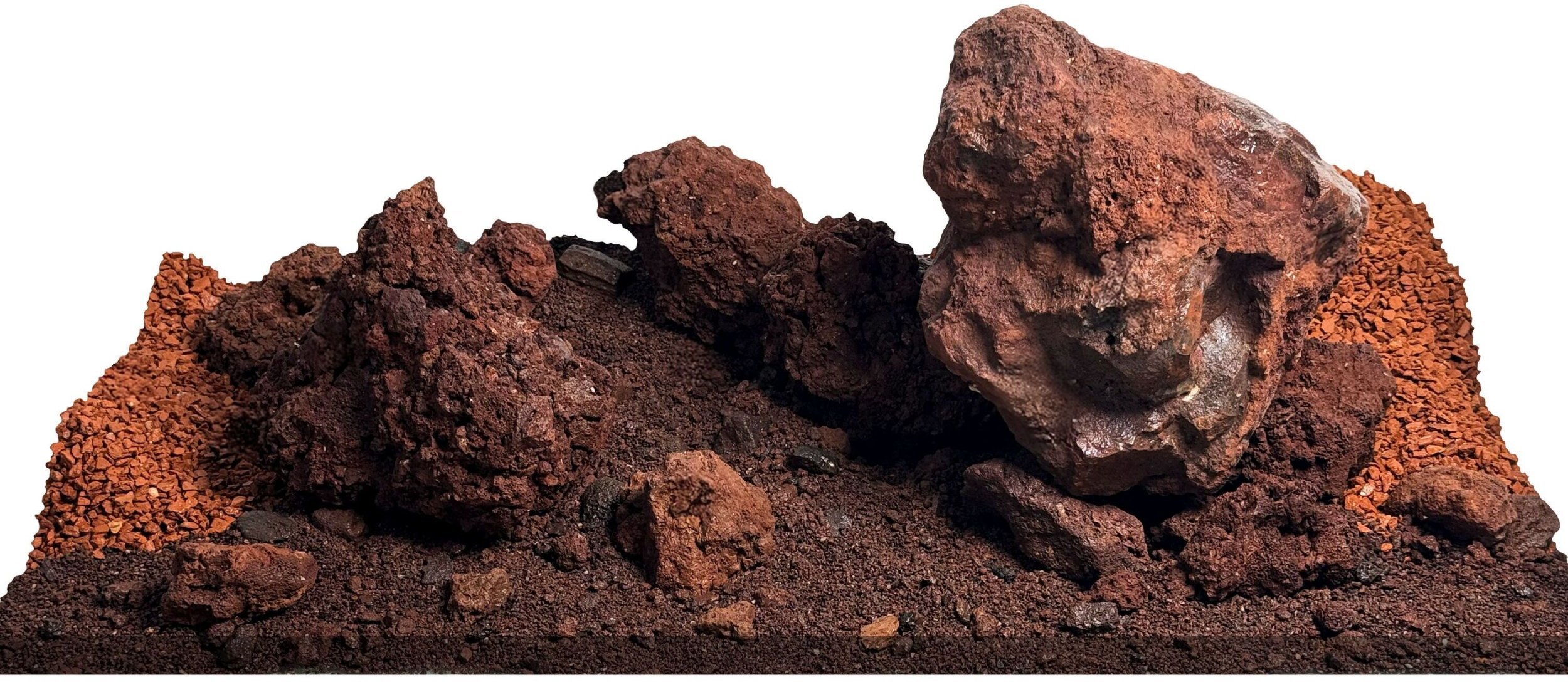 WIO Red Dusk River, zestaw do dekoracji, do akwarium, czerwony - ochrowy, 6 kg, pudełko