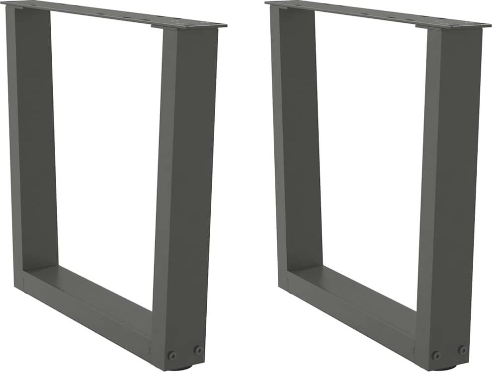 Nogi stołu jadalnego w kształcie litery V 2 szt. Antracyt Stal