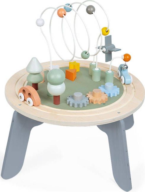 Janod Janod - Wielofunkcyjny stolik edukacyjny drewniany z regulacją wysokości Sweet Cocoon