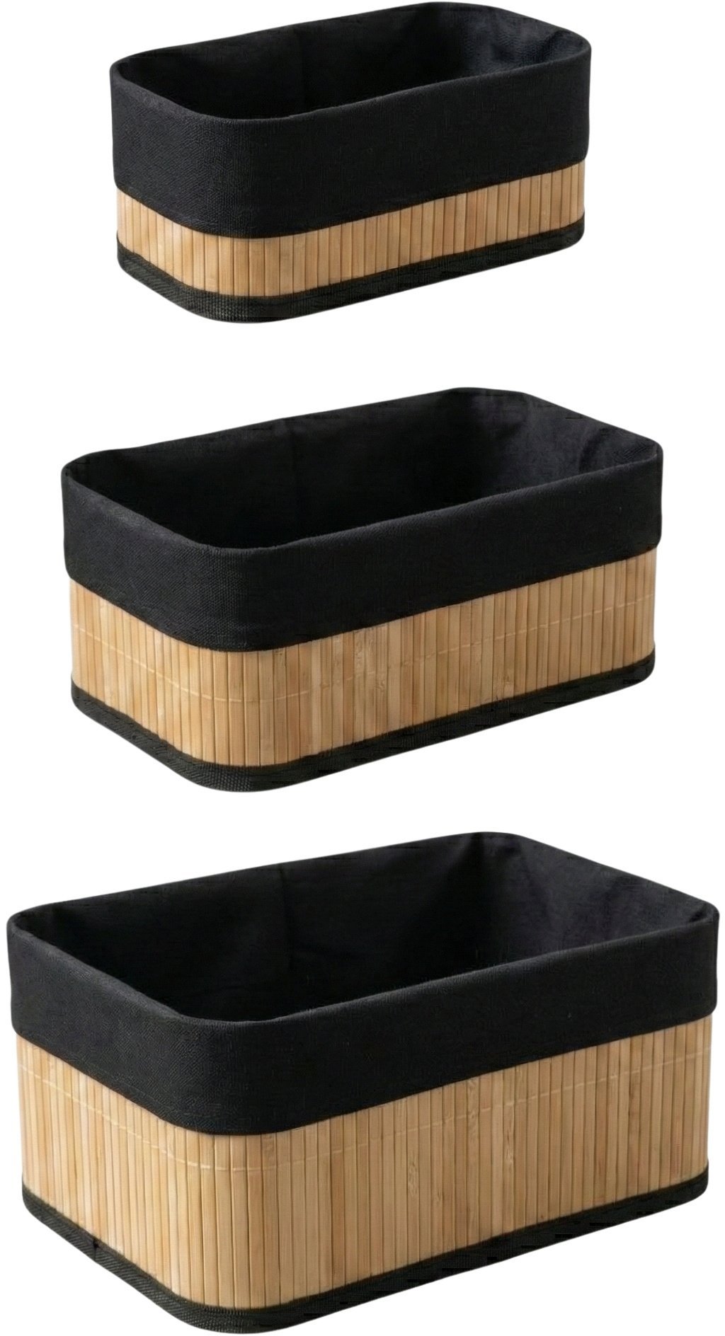 Zestaw bambusowych koszyków do przechowywania VINNO