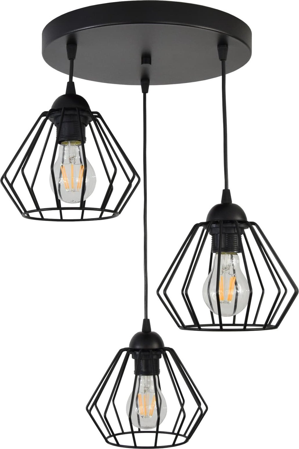 Lampa wisząca Orno WAYA lampa wisząca, moc max. 3x60W, E27, czarna