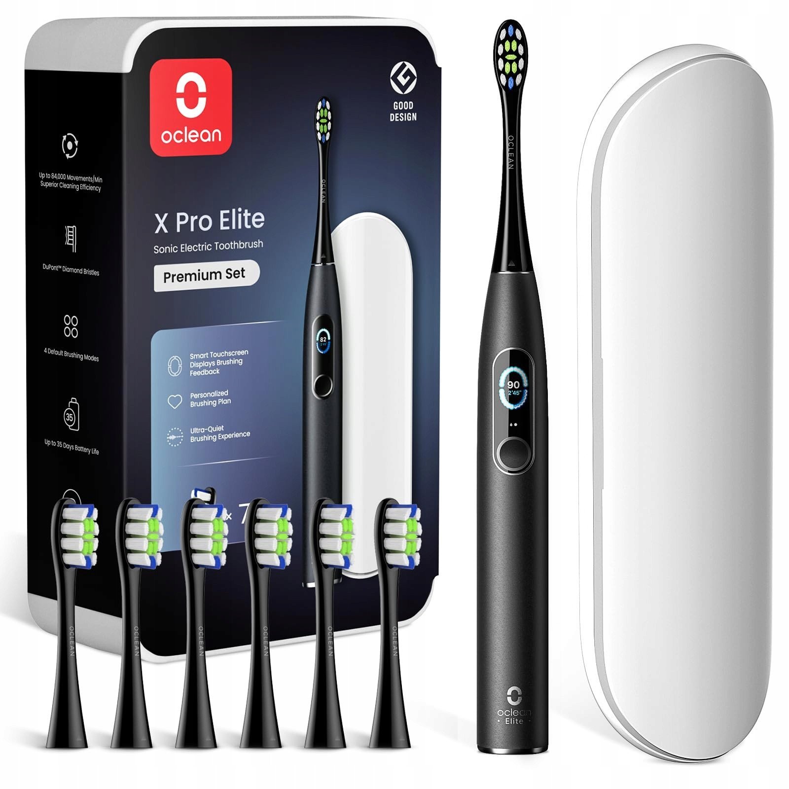Szczoteczka Oclean Electric Toothbrush X Pro Elite Premium Set Black