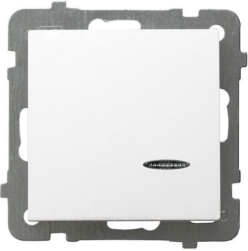 Ospel Łącznik pojedynczy AS z podświetleniem biały (ŁP-1GS/m/00)