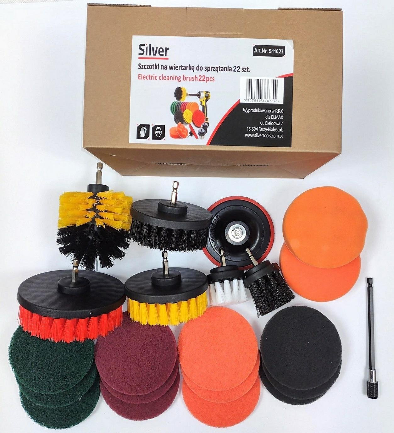 Silver SZCZOTKI DO CZYSZCZENIA NA WKRĘTARKĘ 22el./SILVER