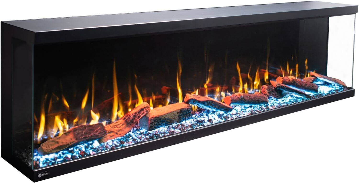 Aflamo Kominek elektryczny LED ścienny UNIQUE 120 cm BEZ GRZANIA