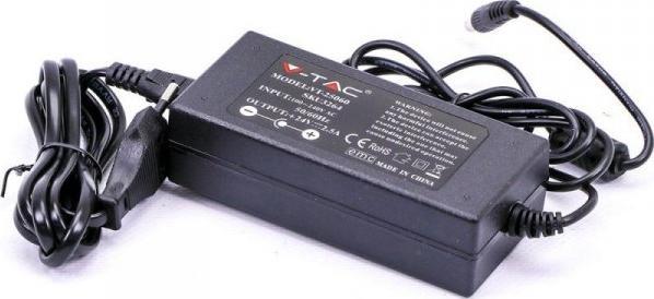 V-TAC Zasilacz LED V-TAC Desktop 60W 24V 2,5A IP44 Wtyczkowy desktop z przewodami VT-25060