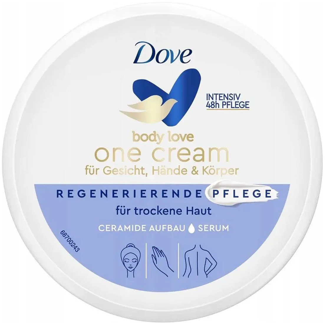 Dove (DE) Dove Body Love One Krem do twarzy, rąk i ciała, 250 ml (PRODUKT Z NIEMIEC)