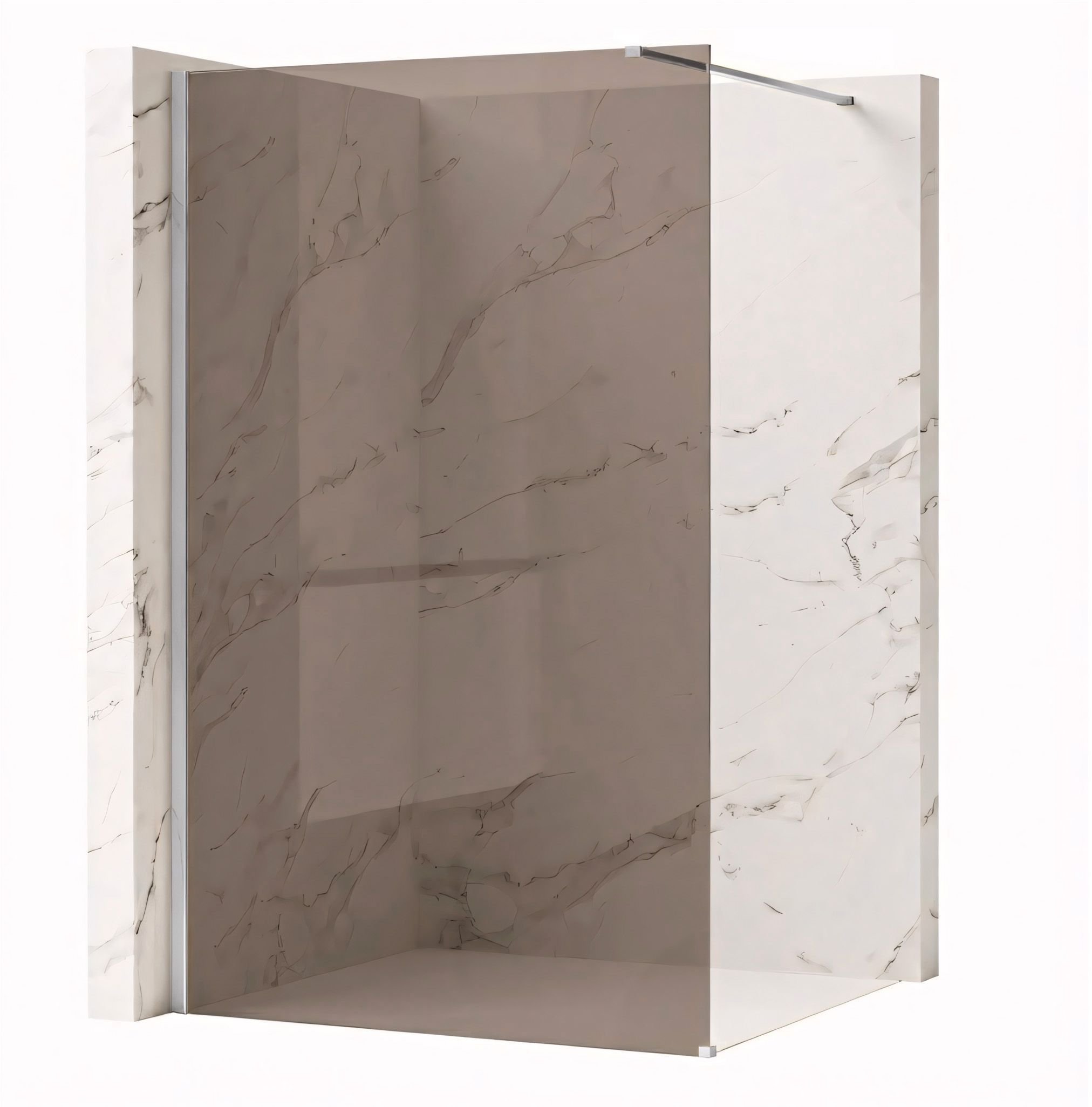 Kabina prysznicowa Walk-In Rea Flexi Brown / Chrome 110