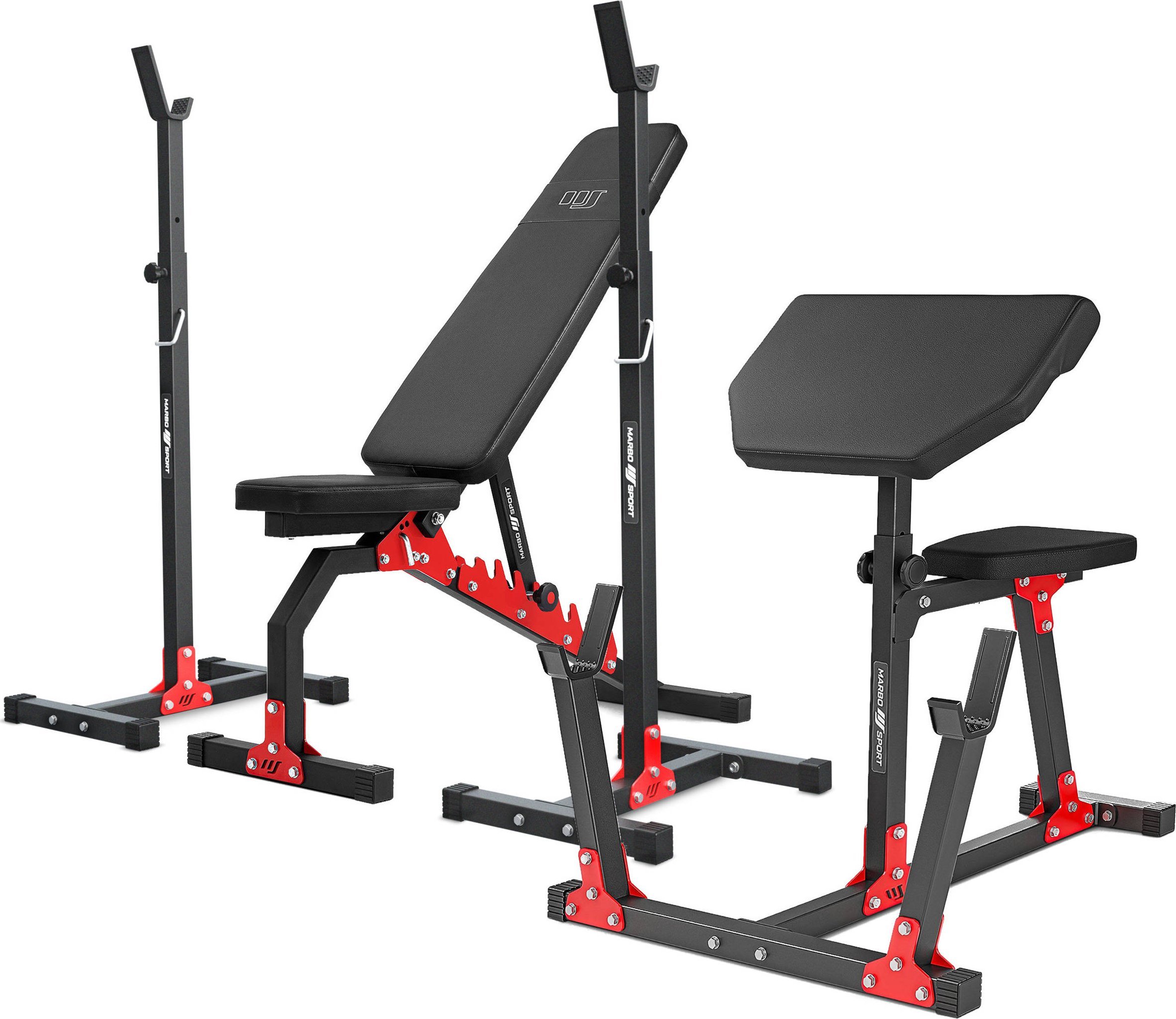 Zestaw MH9 | Ławka dwustronna + stojaki regulowane + modlitewnik - Marbo Sport