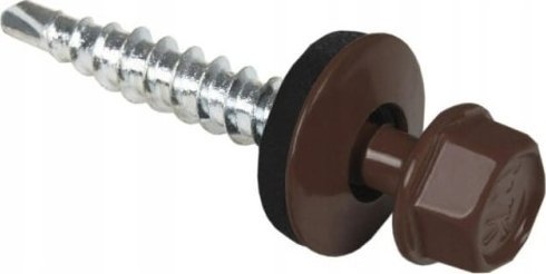 Wkręt-met Wkręt farmerski 4,8x35mm 20szt łeb sześciokątny brązowy