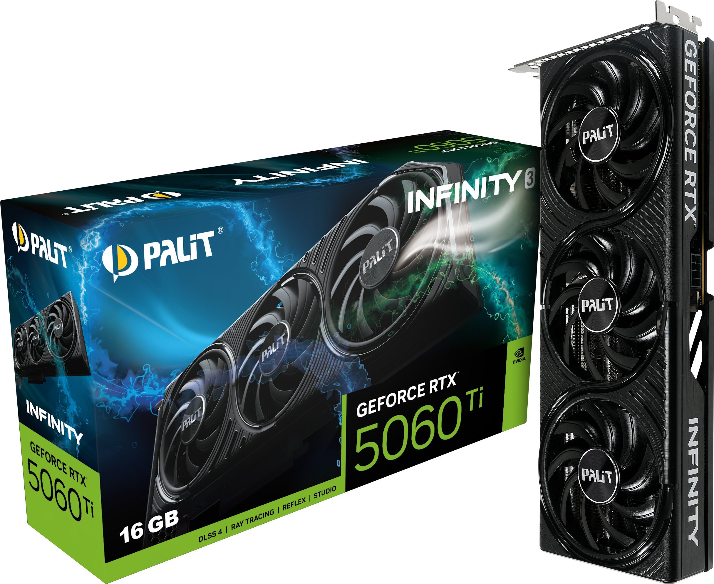 Karta graficzna Palit GeForce RTX 5060 Ti Infinity 3 16GB GDDR7 DLSS4 (NE7506T019T1-GB2061S)