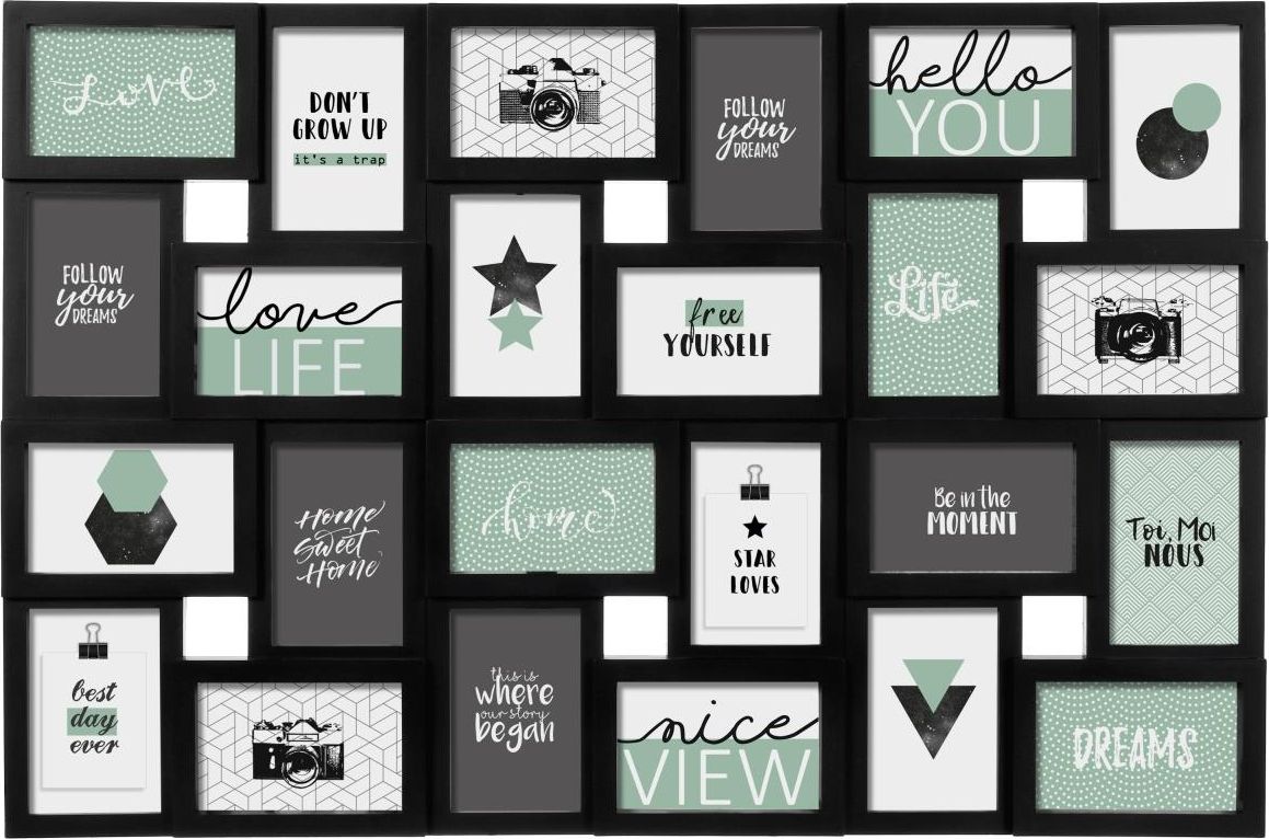 Ramka Atmosphera Ramka na 24 zdjęcia Cali czarna