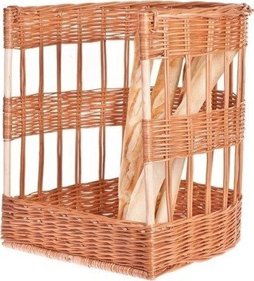 WickerPL Wiklinowy Półokrągły kosz na bagietki 50x50 H13/60 cm