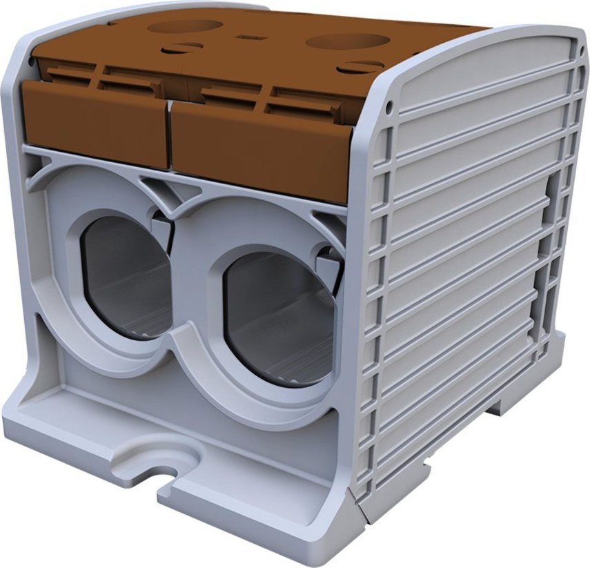 Simet Złączka szynowa gwintowa Al/Cu STB 300-2 (87920) SIMBLOCK brązowy 81302015