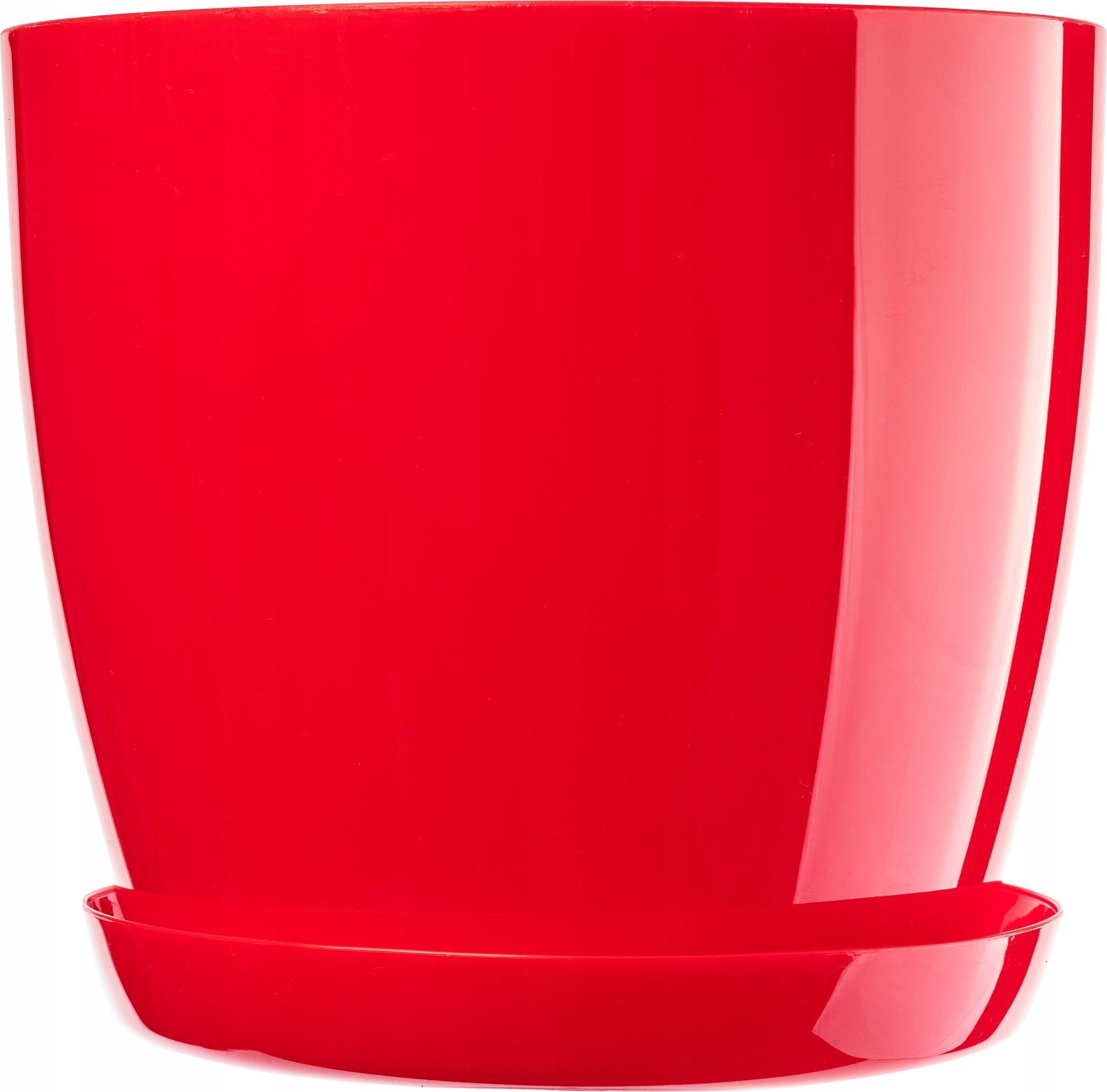 Kadax Doniczka Osłonka Na Kwiaty Podstawka Czerwona 14cm