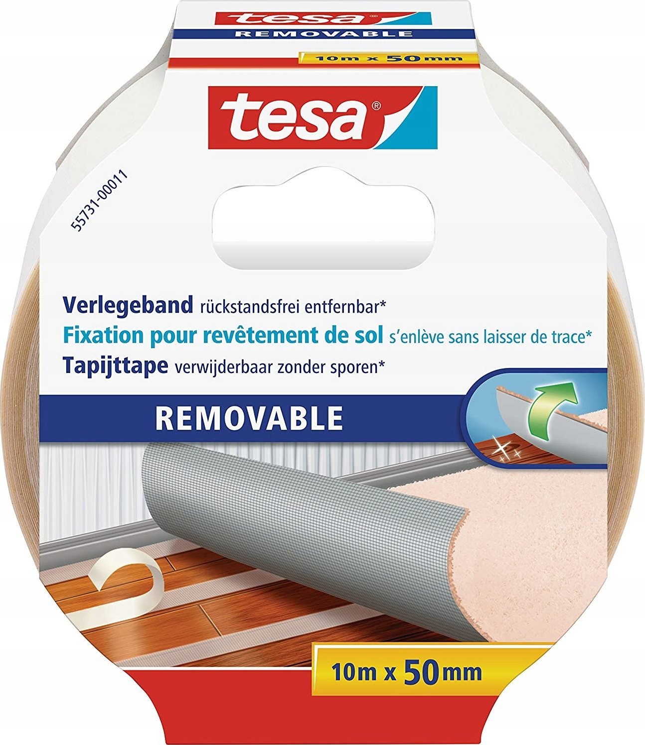 Tesa tesa Verlegeband rückstandsfrei entfernbar 25m x 50mm