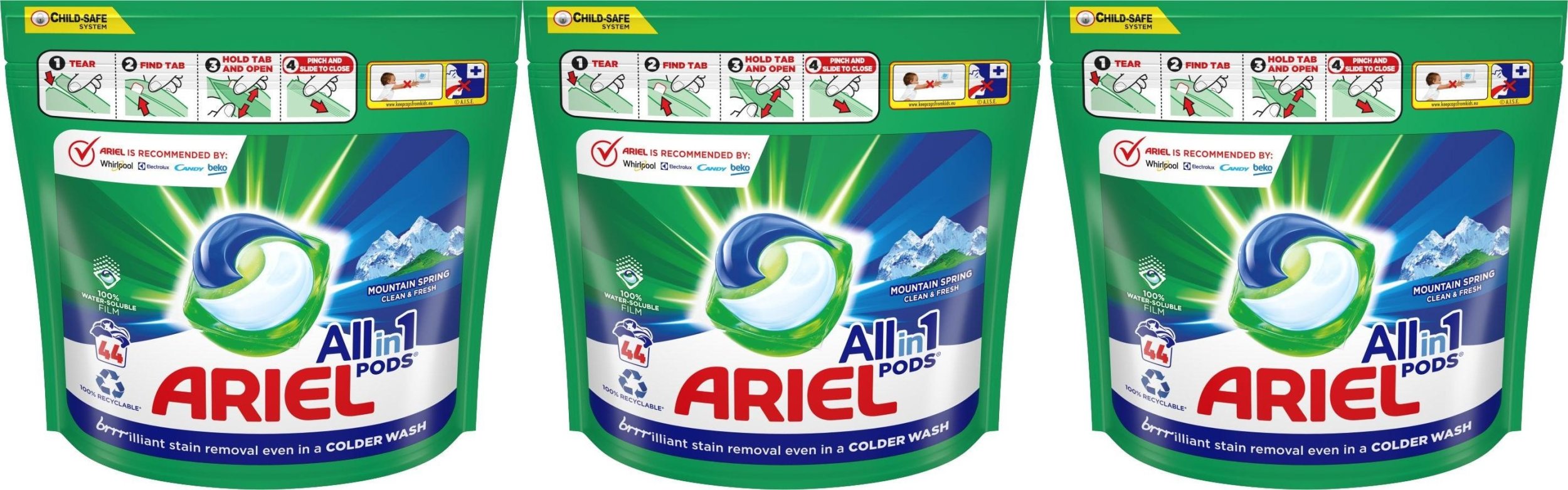 Ariel Kapsułki All-in-1 Mountain Spring 132 szt.