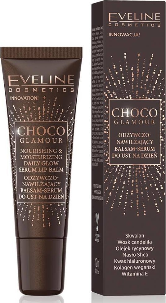 XXXX__Eveline Cosmetics (Eveline) Eveline Choco Glamour odżywczo-nawilżający balsam-serum do ust 12ml