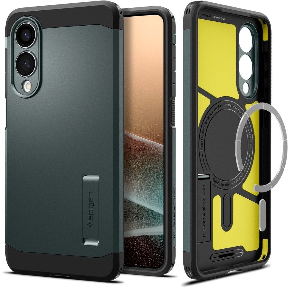 Spigen Tough Armor MagSafe - Etui do Samsung Galaxy S25 Edge (Abyss Green)