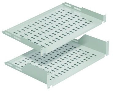 1U 19" D=250mm RACK MOUNT SHELF WHITE