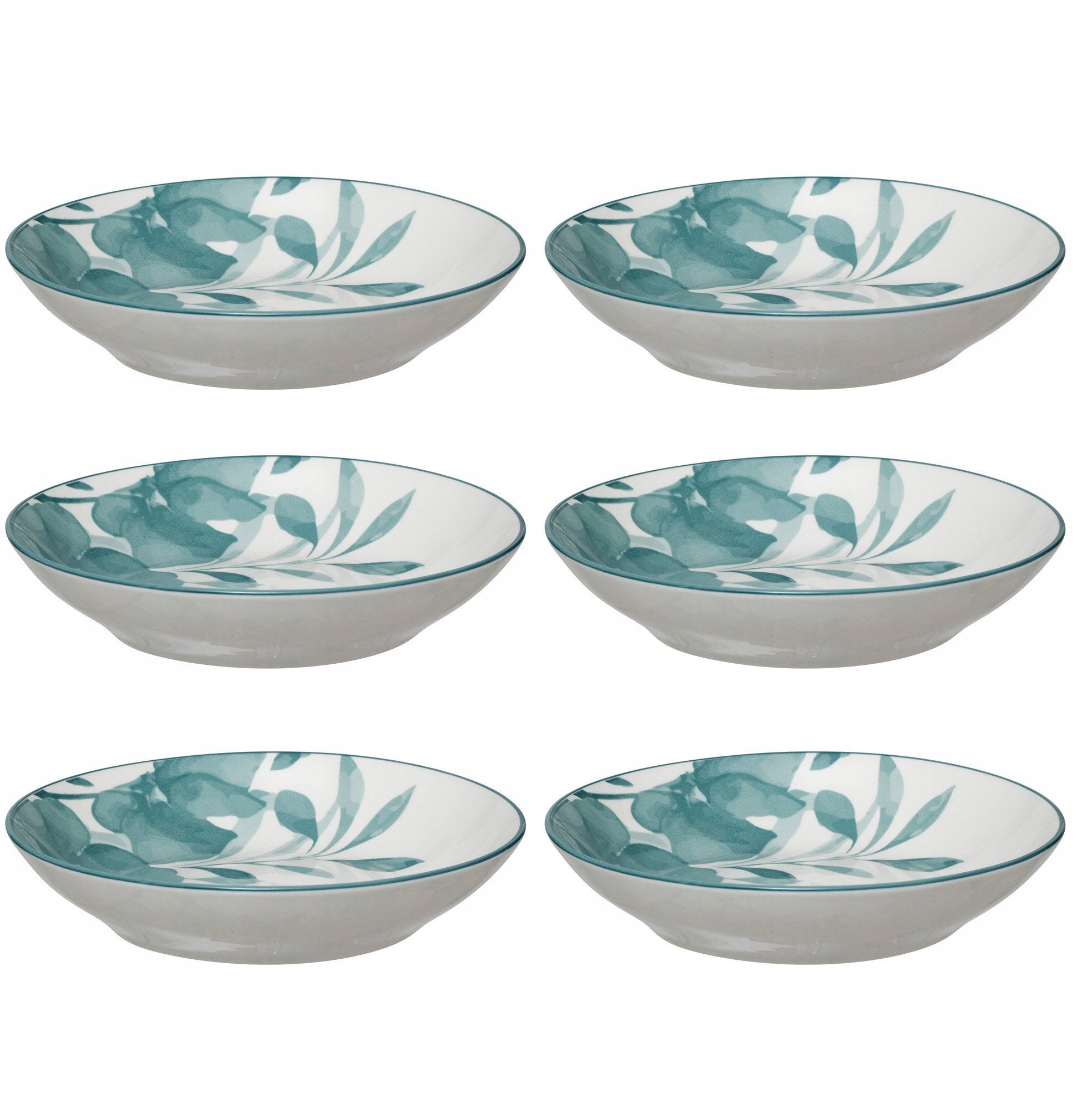 Talerze głębokie porcelanowe LILY, 6 sztuk x Ø 20 cm