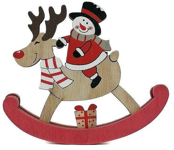 Bałwanek drewniany 15x12cm