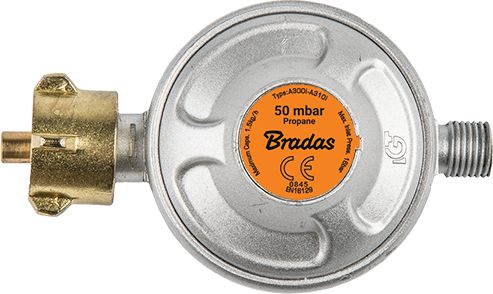 Bradas Reduktor gazowy niskiego ciśnienia 50mbar 1,5kg/h Bradas 5213