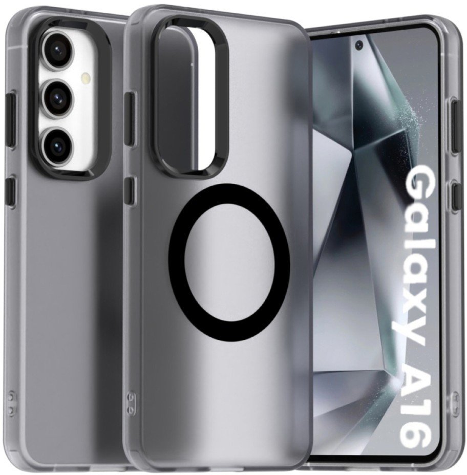 Matowe etui Supero Magmat MagSafe do Samsung Galaxy A16, czarne