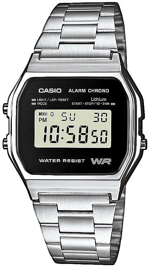 Zegarek Casio Zegarek męski Retro Silver srebrny (A158WEA-1EF)