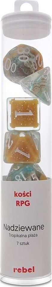 Rebel Komplet kości REBEL RPG - Nadziewane - Tropikalna plaża