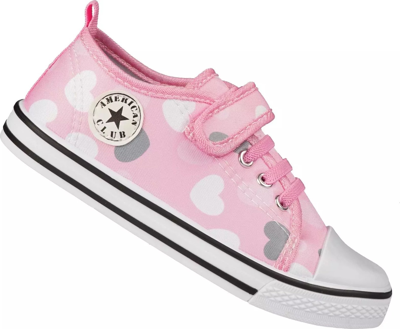 American Club Tenisówki dziecięce American Club CTEN-120/24PI różowe na rzep 34