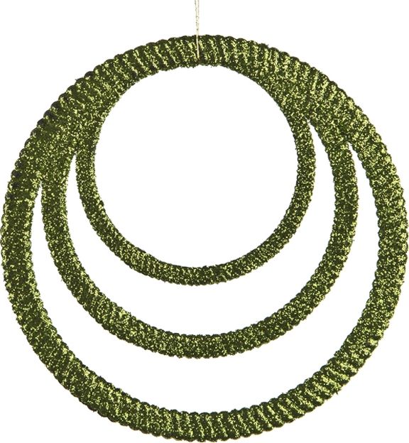 Witek Home 12x Ozdoba świąteczna zielona kółko