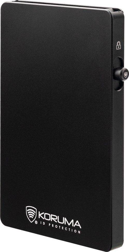 KORUMA Aluminiowe etui na karty z magsafe (czarny) Uniwersalny