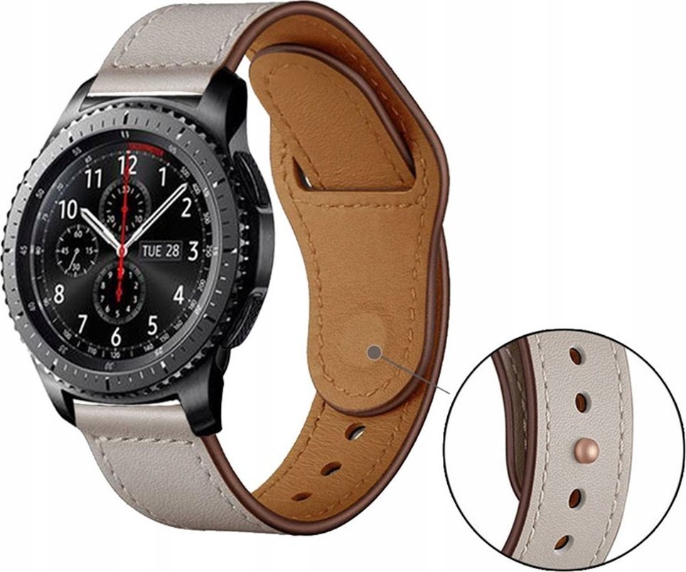 PASEK Skórzany opaska DO Garmin Vivoactive 4 22mm