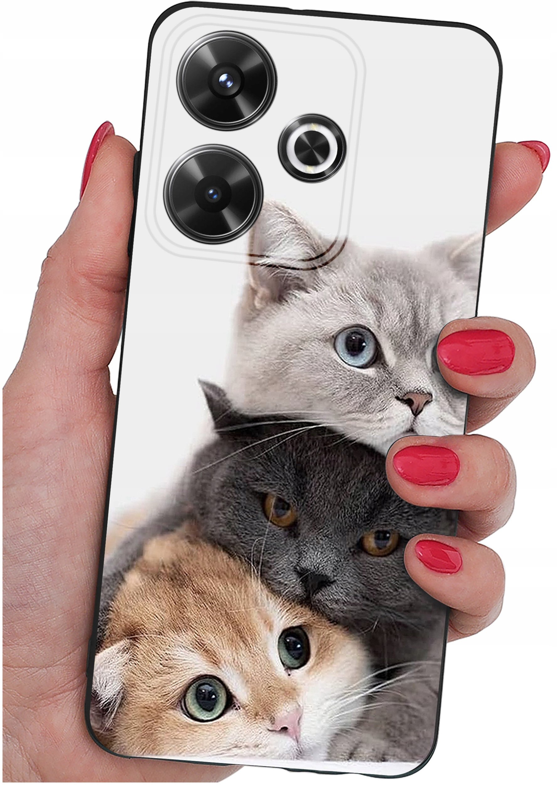 Etui do Xiaomi Redmi 13 4G WZORY |SILIKONOWE MATT CASE + SZKŁO 9H