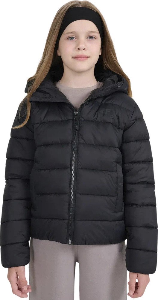 Kurtka puchowa dla dzieci 4F U0704 czarna 4FJWAW25TDJAU0704 20S 134cm