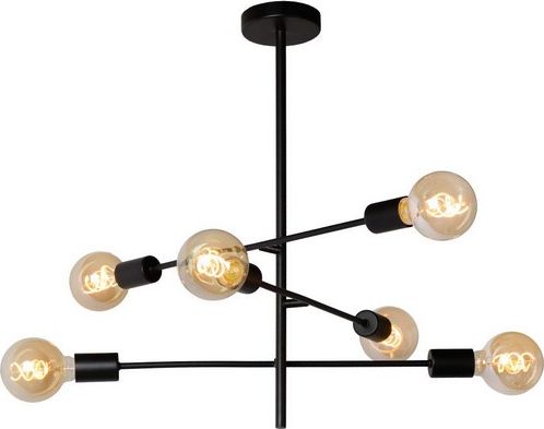 Lampa sufitowa Lucide Czarna lampa przysufitowa nad stół Lucide LESTER 21119/06/30