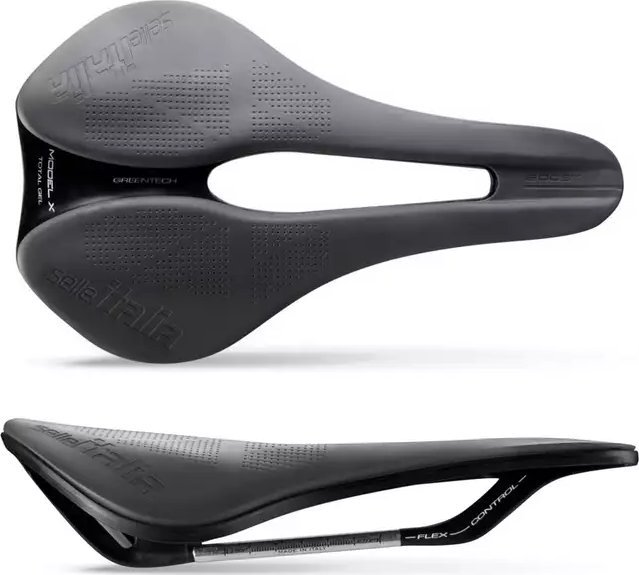 Selle Italia Siodło Model X Green Superflow L3, FeC Alloy Rail ⌀7 mm, Green-Tech, Szare