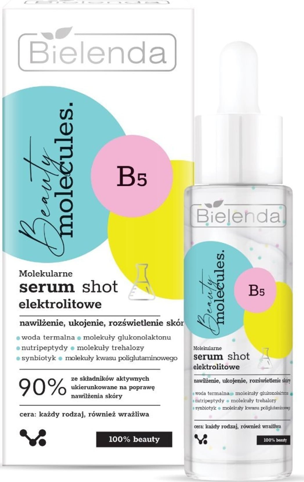 Bielenda Bielenda Beauty Molecules.Molekularne Serum Shot elektrolitowe - do każdego rodzaju cery 30ml
