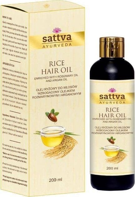 Sattva Hair Oil olej ryżowy do włosów Rice 200ml