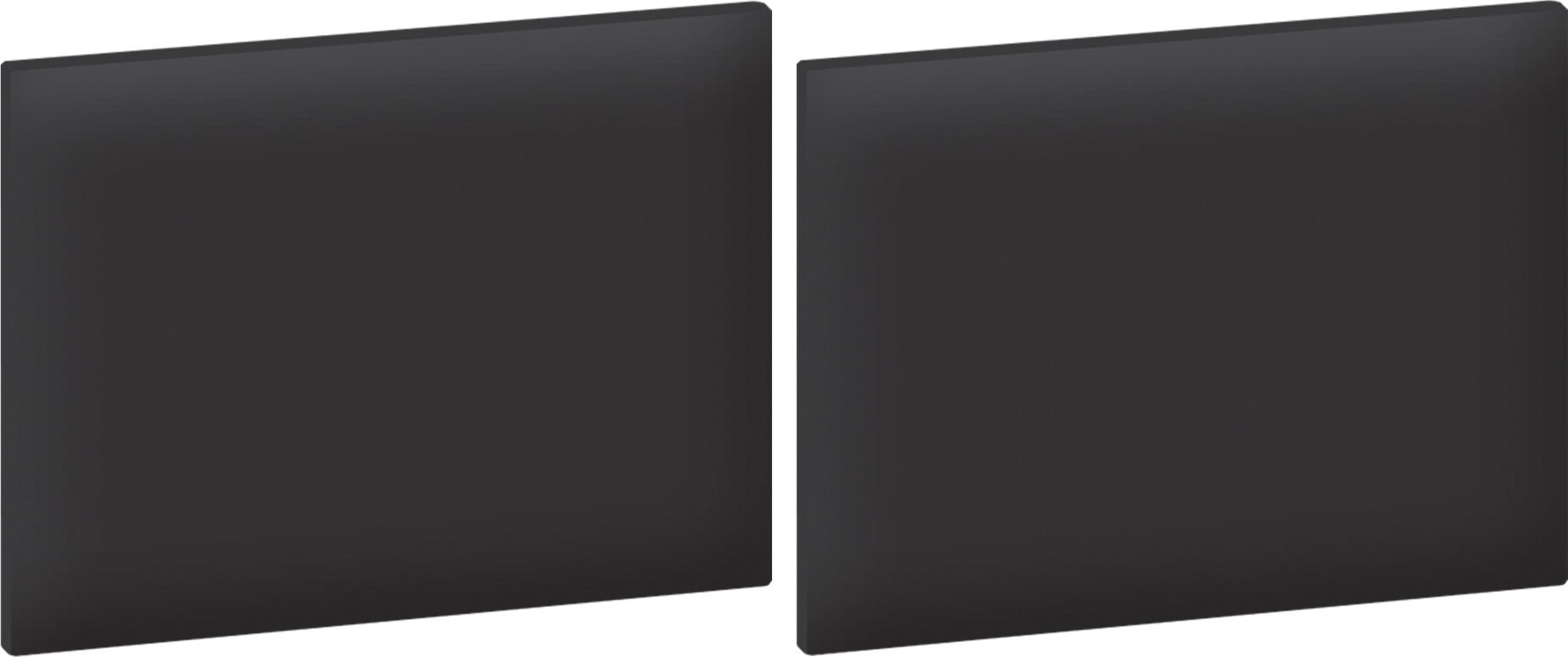 BogFran Tapicerowany panel zagłowia do łóżka 180 cm (2 sztuki) Czarny Welur