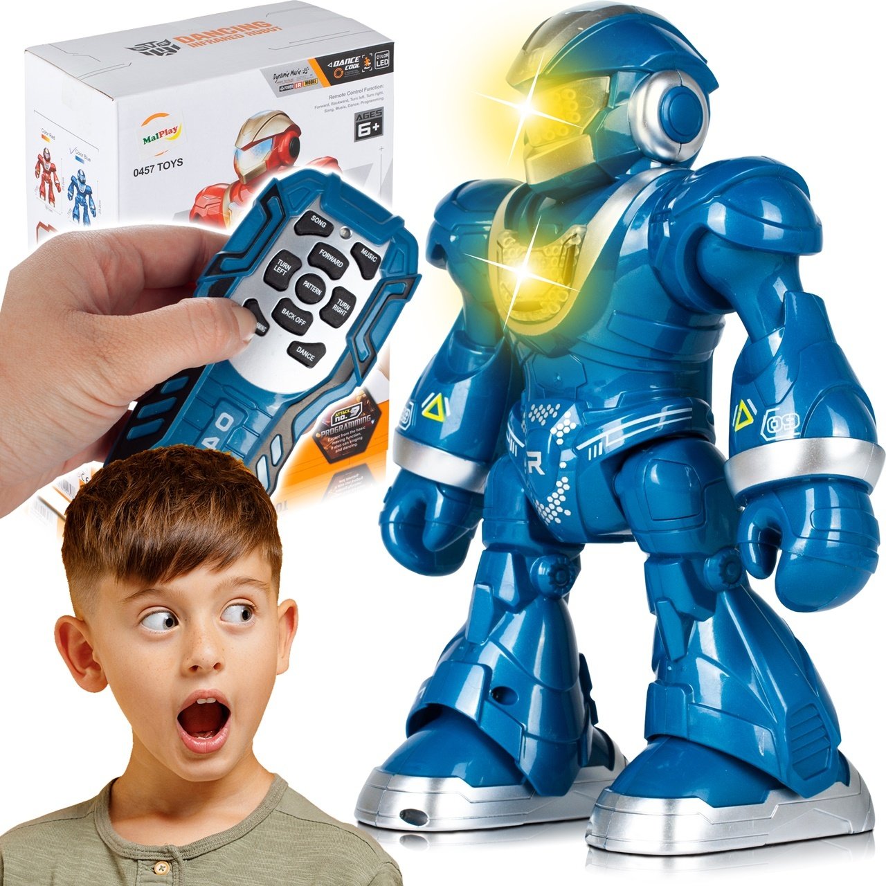 Tańczący Robot Zdalnie Sterowany Pilotem Niebieski