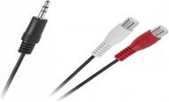 Adapter AV Lider Jack 3.5mm - RCA (Cinch) x2 czarny (KPO2906)
